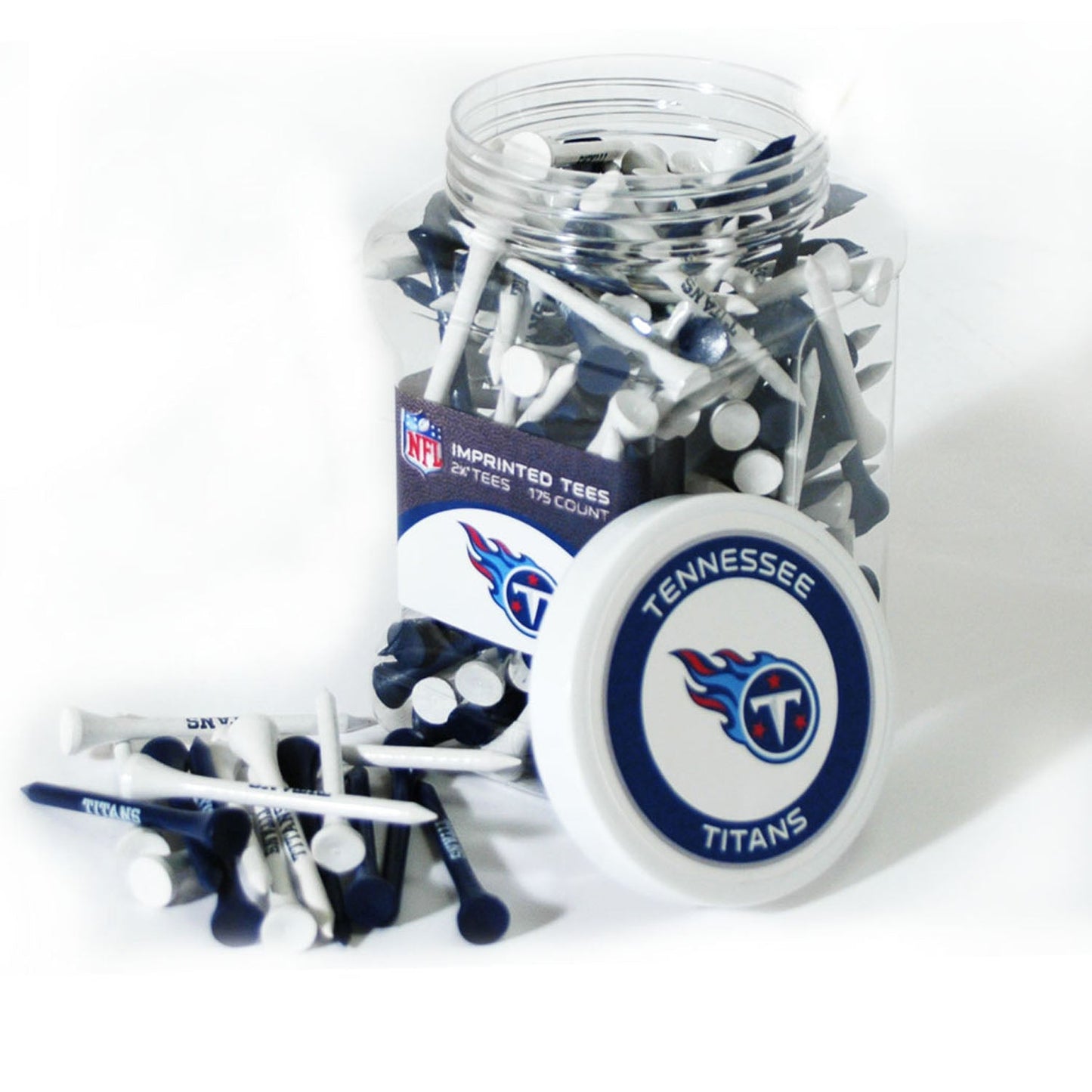 Team Golf TEN Titans Golf Tees - 175 Tee Jar -