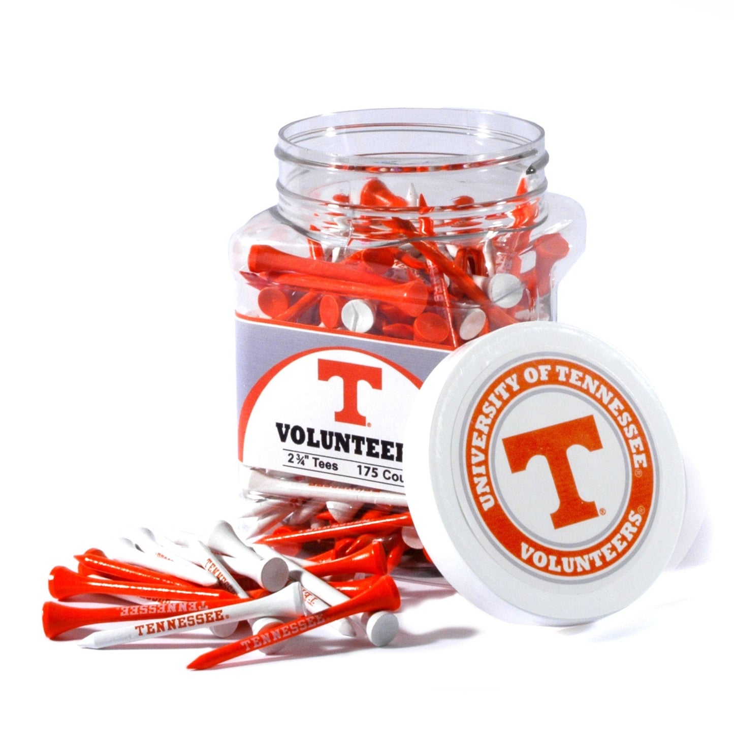 Team Golf Tennessee Golf Tees - 175 Tee Jar -
