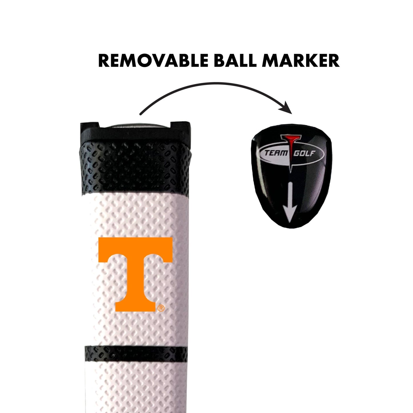 Team Golf Tennessee Putter Grips - White -