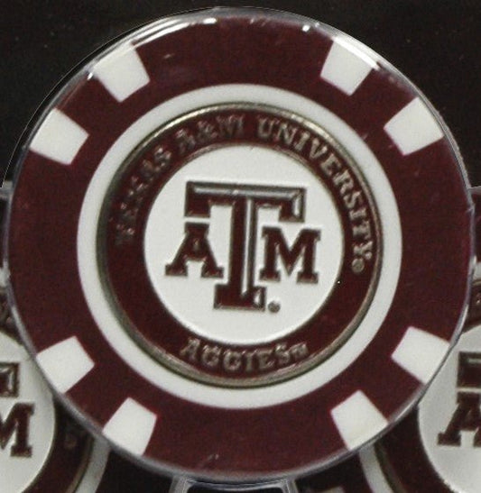 Team Golf Texas A&M Ball Markers - Golf Chip Marker -