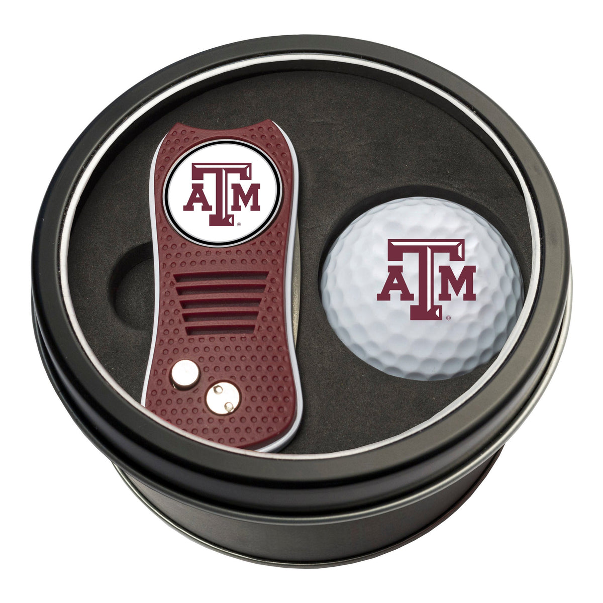 Team Golf Texas A&M Golf Gift Sets - Tin - Divot Tool & Golf Ball -