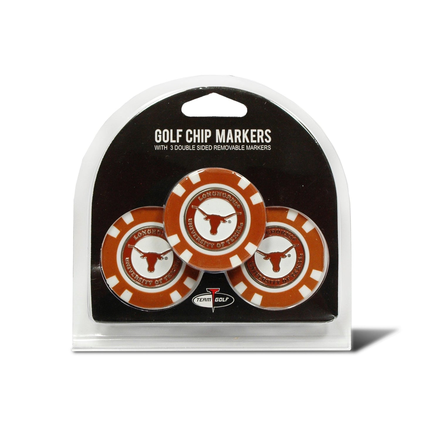 Team Golf Texas Ball Markers - 3 Pack Golf Chip Markers -