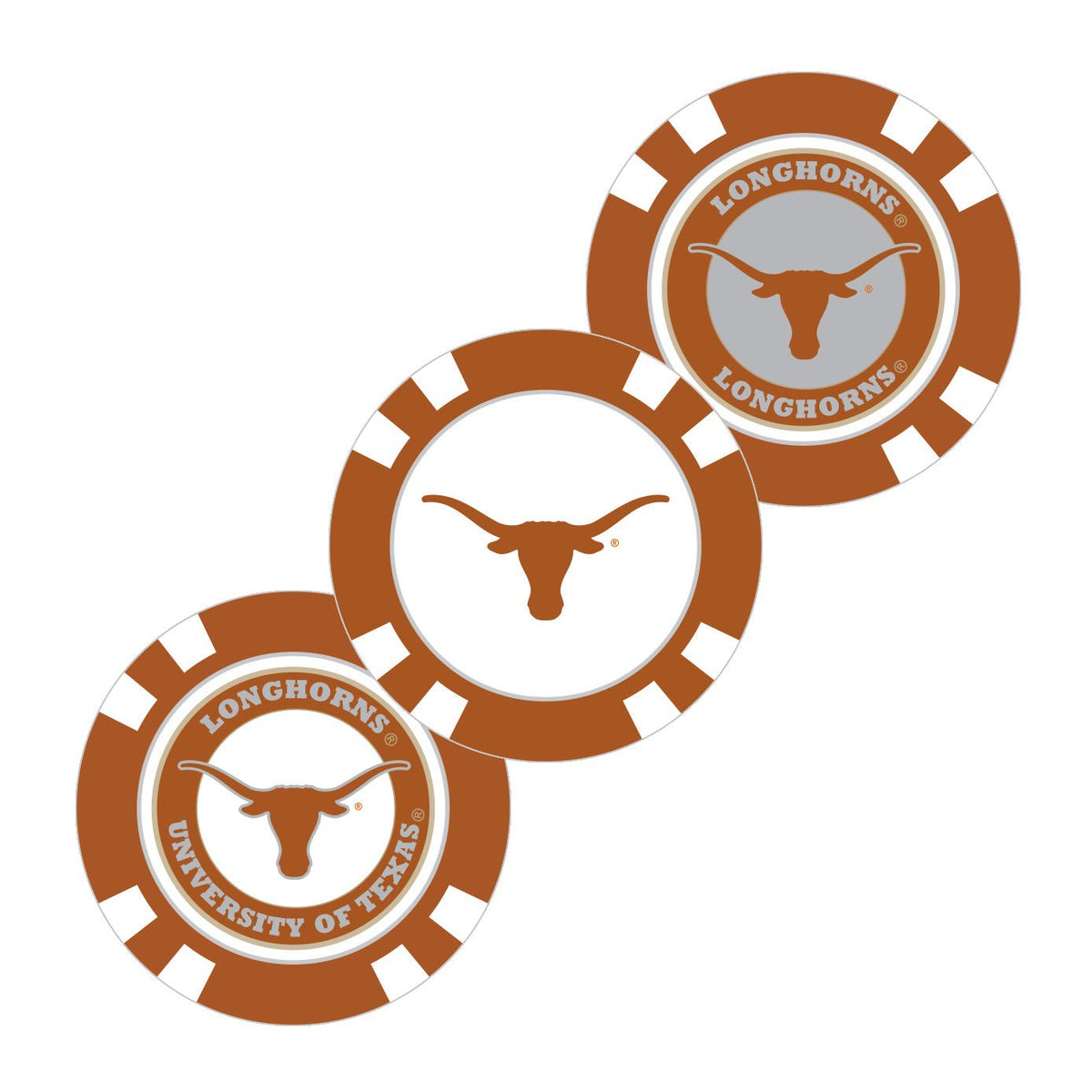 Team Golf Texas Ball Markers - Golf Chip Marker -