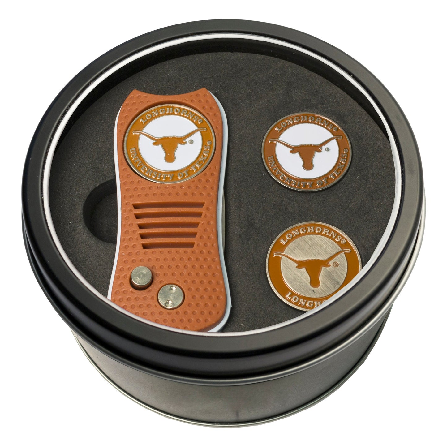 Team Golf Texas Golf Gift Sets - Tin - Divot Tool & 2 Markers -