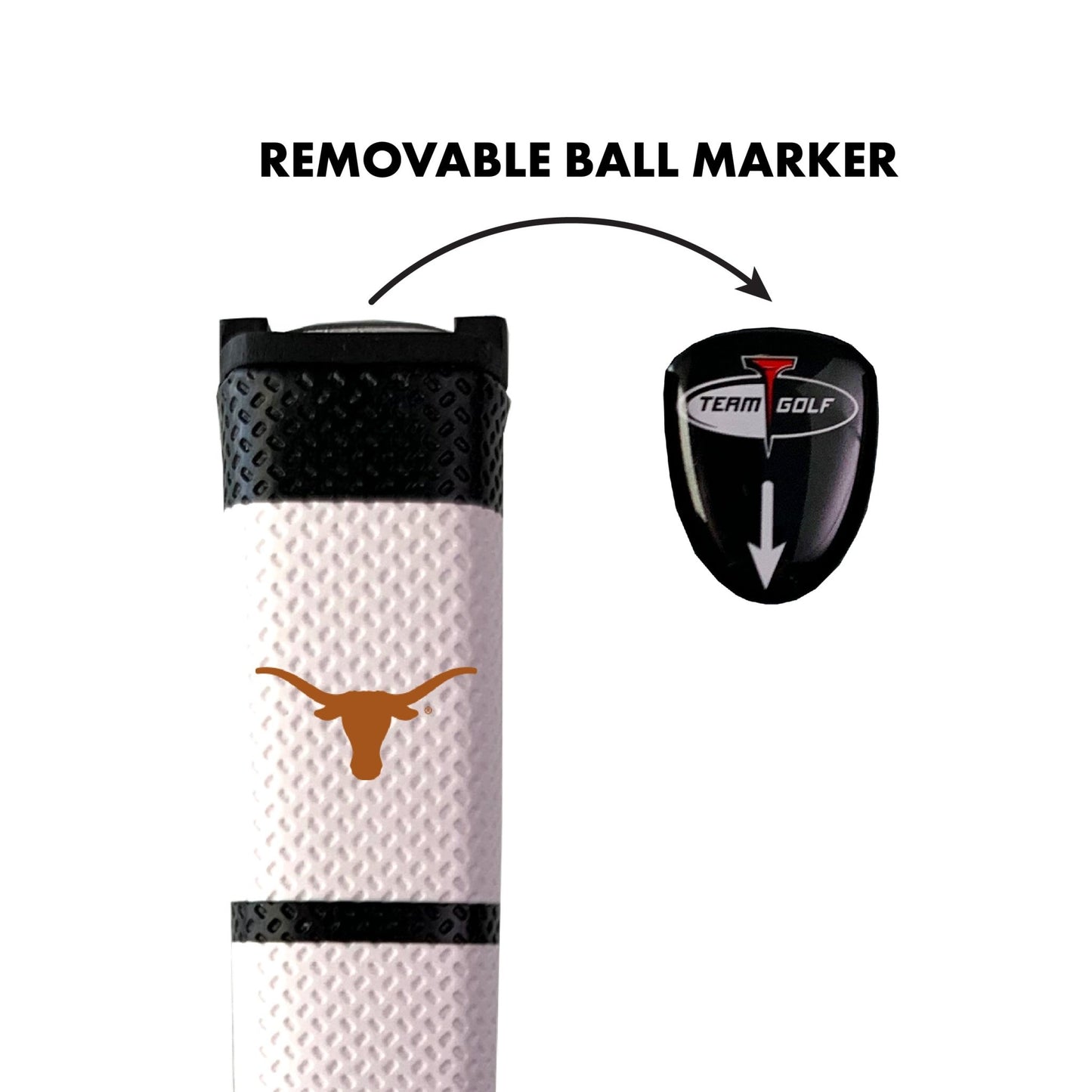 Team Golf Texas Putter Grips - White -