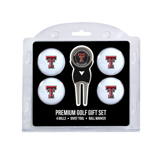 Team Golf Texas Tech Golf Gift Sets - 4 Ball Gift Set -