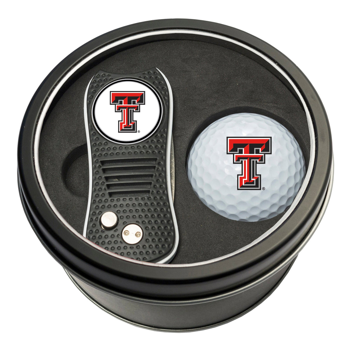 Team Golf Texas Tech Golf Gift Sets - Tin - Divot Tool & Golf Ball -
