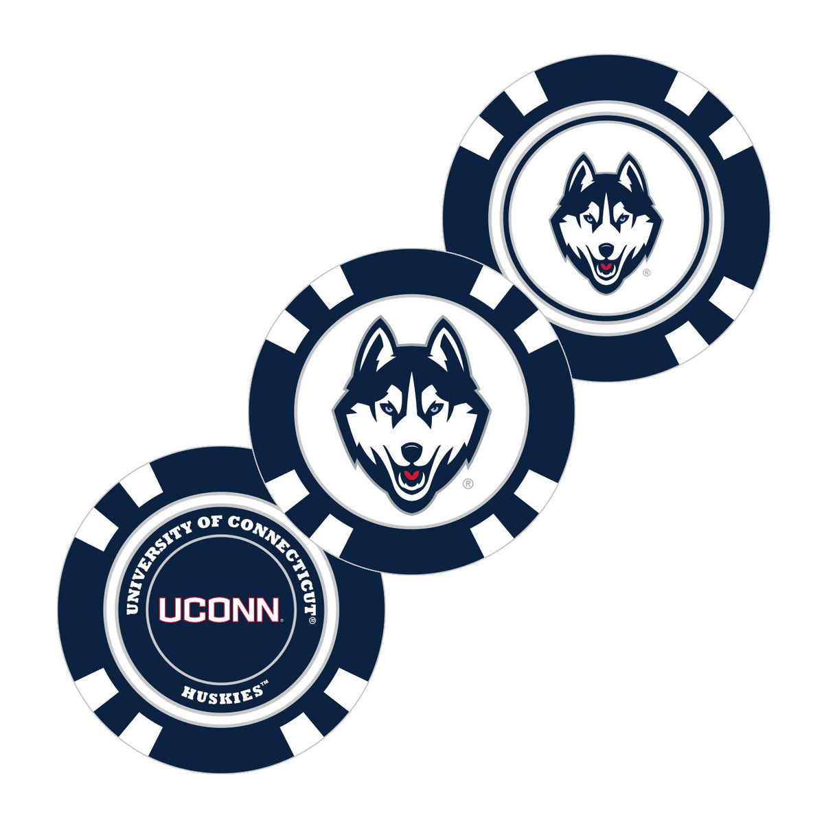 Team Golf UCONN Ball Markers - Golf Chip Marker -
