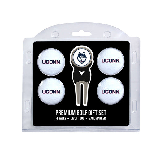 Team Golf UCONN Golf Gift Sets - 4 Ball Gift Set -