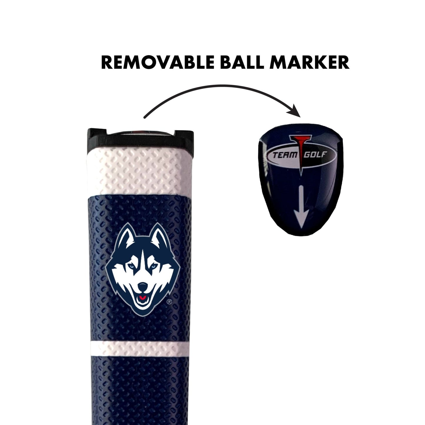Team Golf UCONN Putter Grips - Navy -