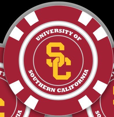 Team Golf USC Ball Markers - Golf Chip Marker -