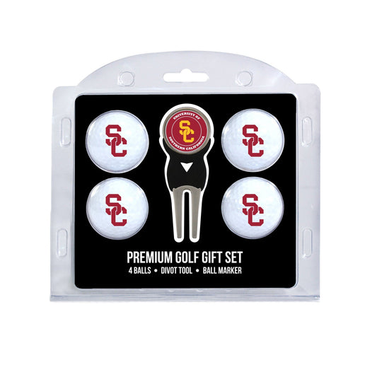 Team Golf USC Golf Gift Sets - 4 Ball Gift Set -