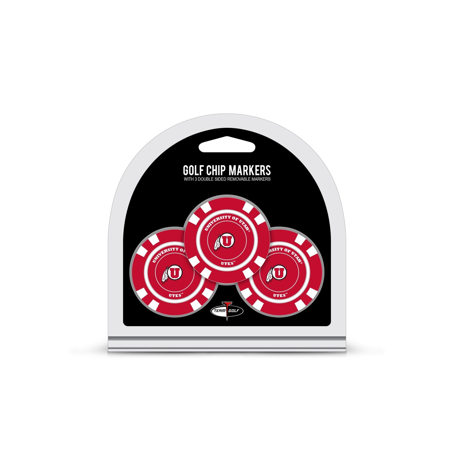 Team Golf Utah Ball Markers - 3 Pack Golf Chip Markers -
