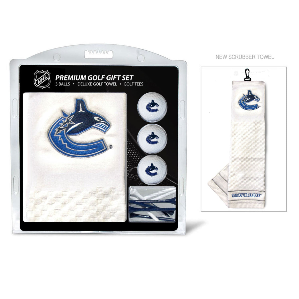 Team Golf VAN Canucks Golf Gift Sets - Embroidered Towel Gift Set -