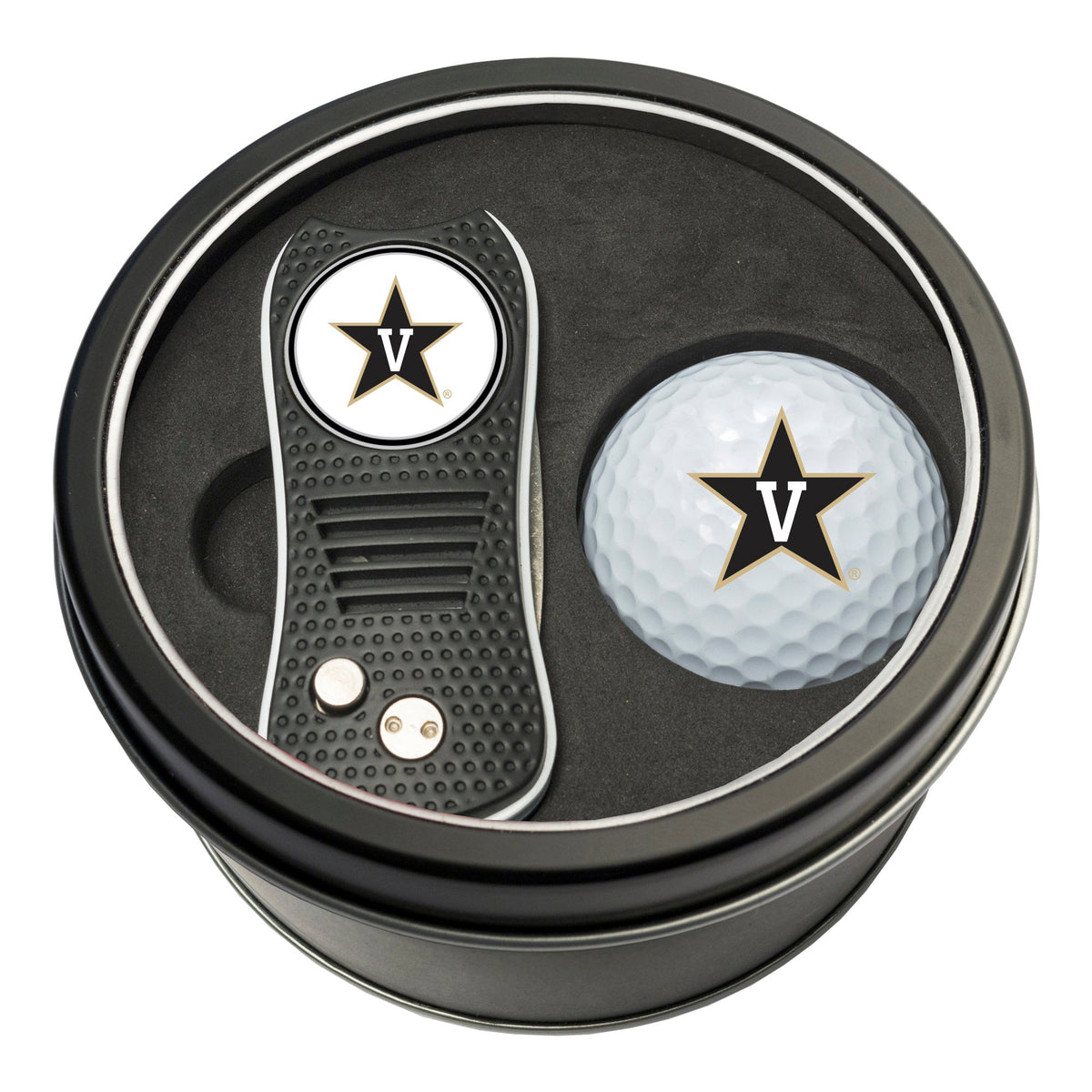 Team Golf Vanderbilt Golf Gift Sets - Tin - Divot Tool & Golf Ball -