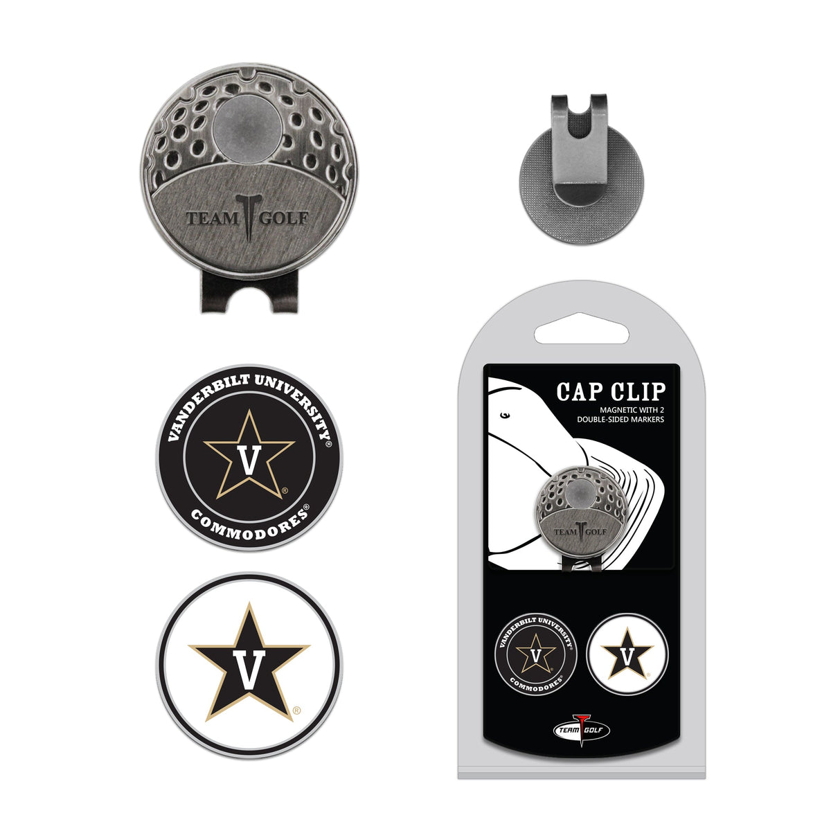 Team Golf Vanderbilt Golf Gift Sets - Tin - Divot Tool & Hat Clip -