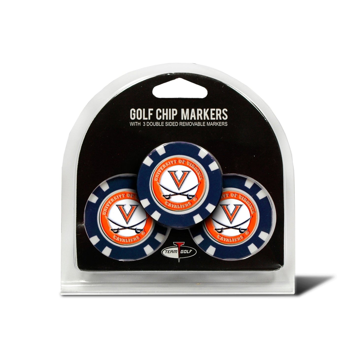 Team Golf Virginia Ball Markers - 3 Pack Golf Chip Markers -