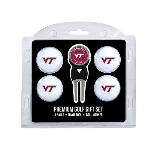 Team Golf Virginia Tech Golf Gift Sets - 4 Ball Gift Set -