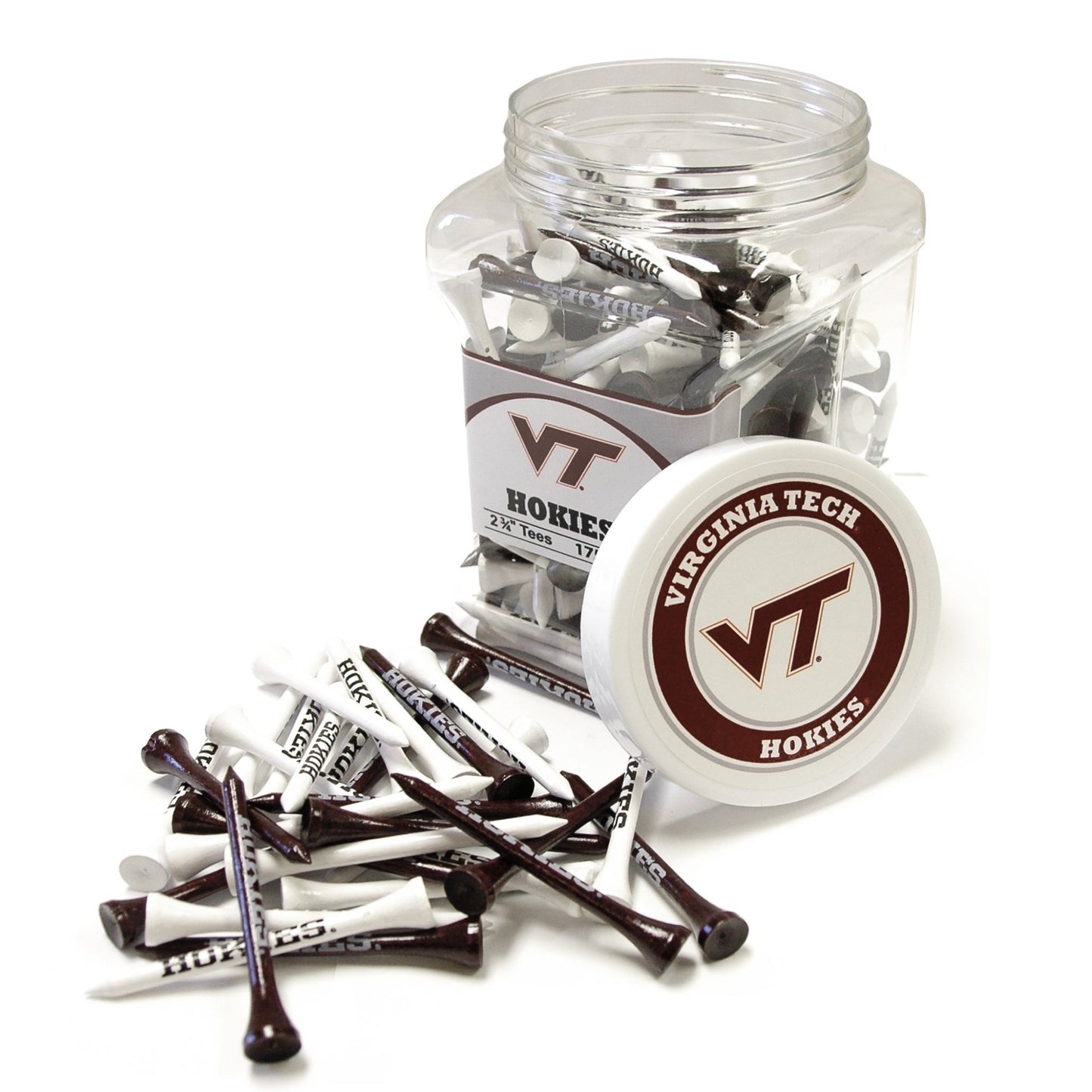 Team Golf Virginia Tech Golf Tees - 175 Tee Jar -