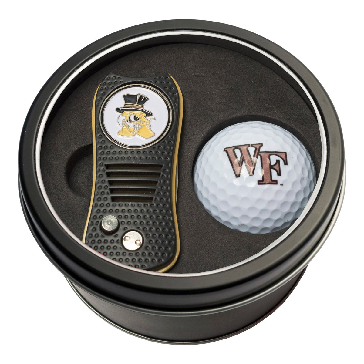 Team Golf Wake Forest Golf Gift Sets - Tin - Divot Tool & Golf Ball -