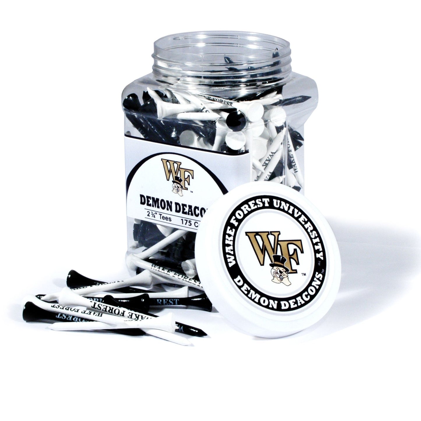Team Golf Wake Forest Golf Tees - 175 Tee Jar -