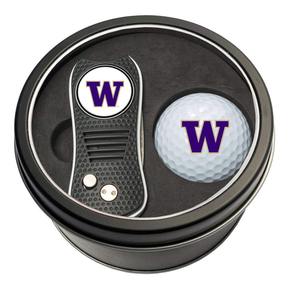 Team Golf Washington Golf Gift Sets - Tin - Divot Tool & Golf Ball -