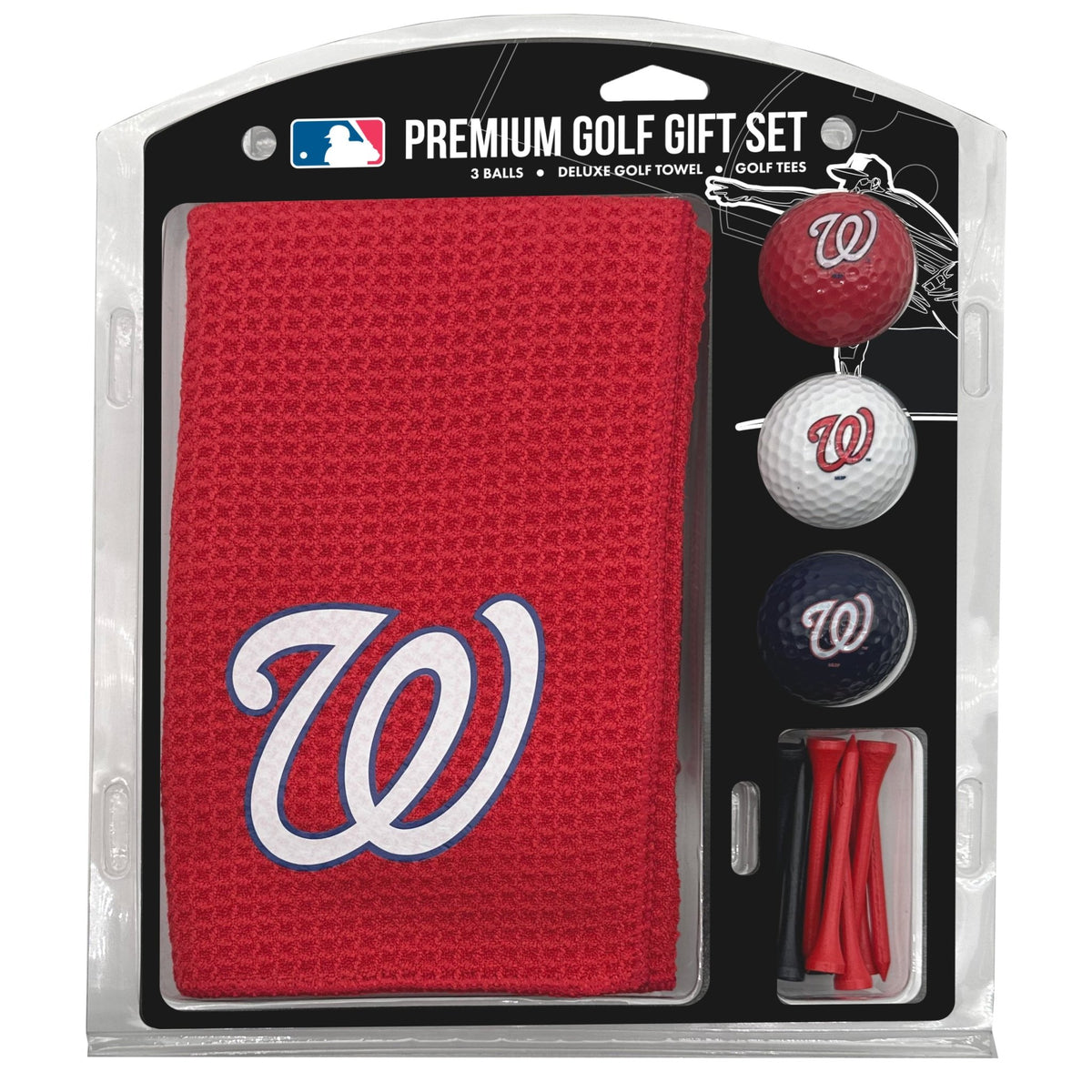 Team Golf Washington Nationals Golf Gift Sets - Microfiber Towel Gift Set - Color -