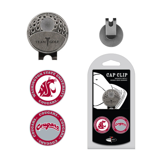 Team Golf Washington St Ball Markers - Hat Clip - 2 markers -
