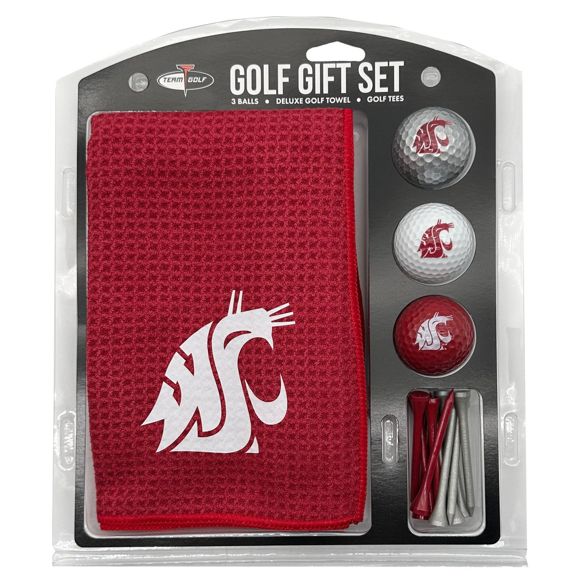 Team Golf Washington St Golf Gift Sets - Microfiber Towel Gift Set - Color -