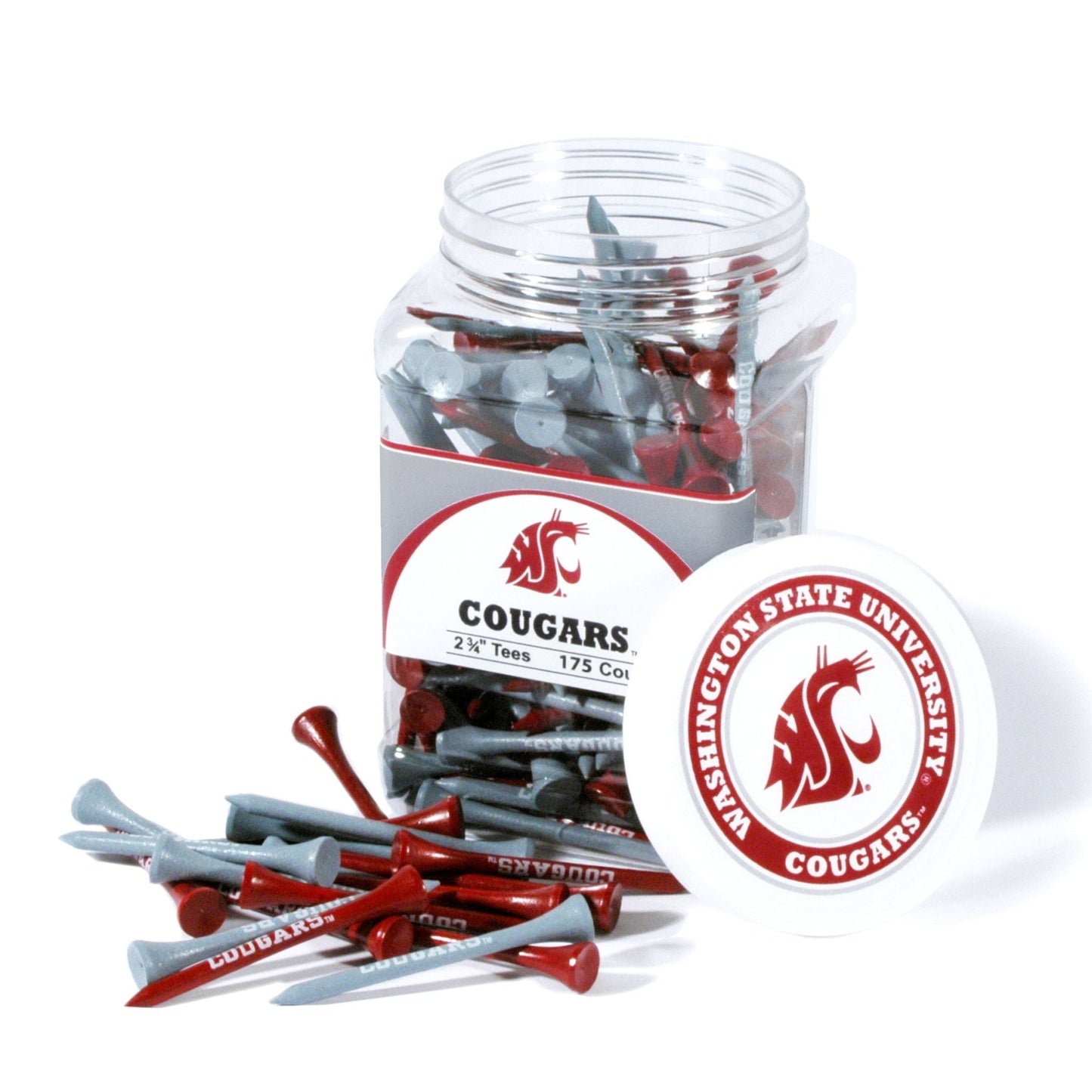 Team Golf Washington St Golf Tees - 175 Tee Jar -