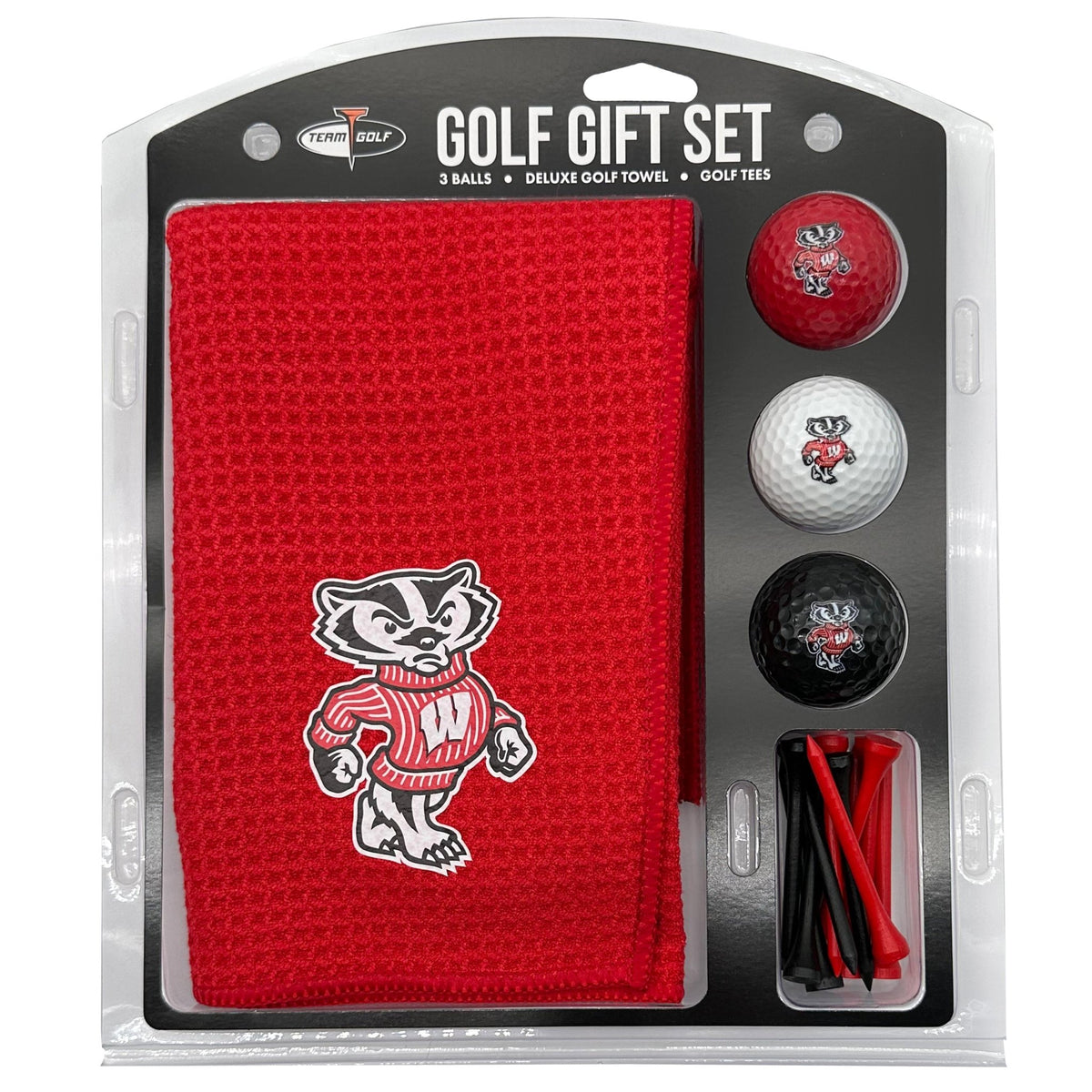 Team Golf Wisconsin Golf Gift Sets - Microfiber Towel Gift Set - Color -