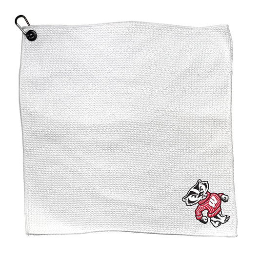 Team Golf Wisconsin Golf Towels - Microfiber 15X15 White -