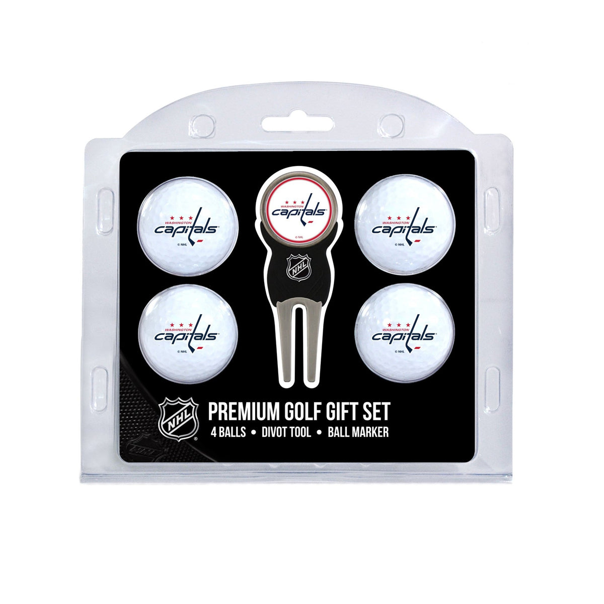 Team Golf WSH Capitals Golf Gift Sets - 4 Ball Gift Set -