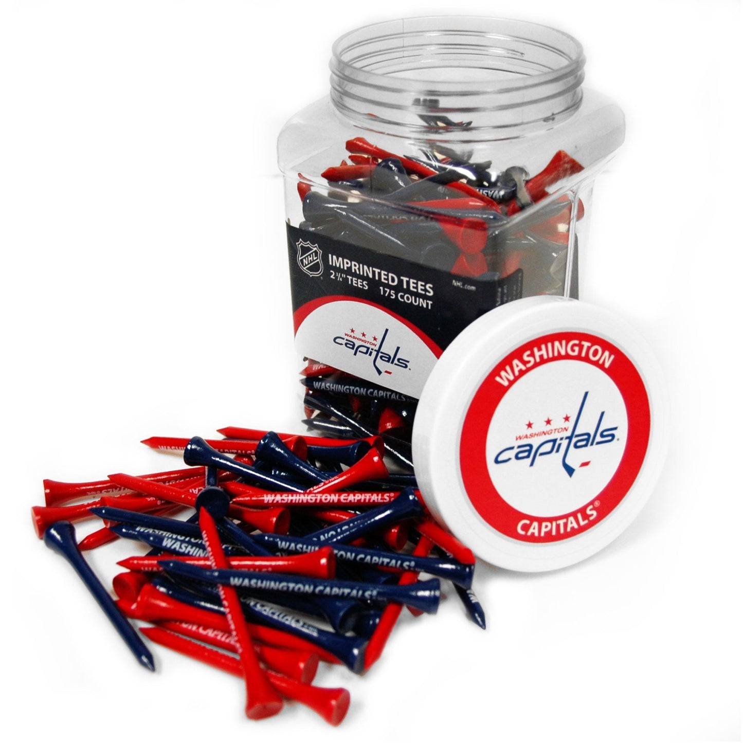 Team Golf WSH Capitals Golf Tees - 175 Tee Jar -