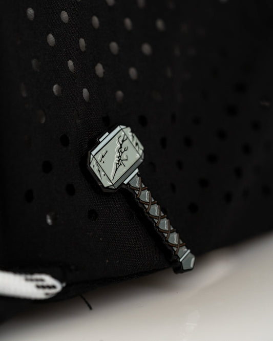 Thor's Hammer Black - Perforated Rope Hat - Pins and Aces
