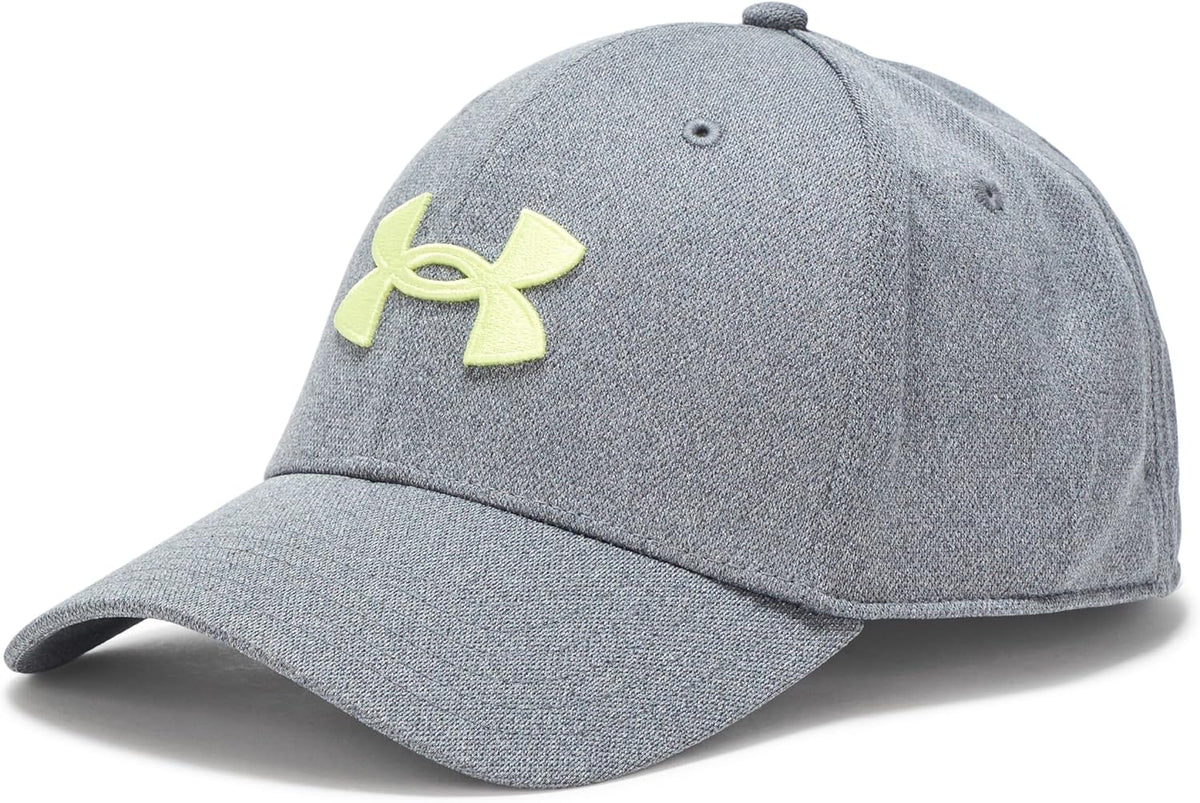 Under Armour Men's Blitzing Cap Stretch Fit - Medium - Large - (025) Castlerock / / Sonic Yellow