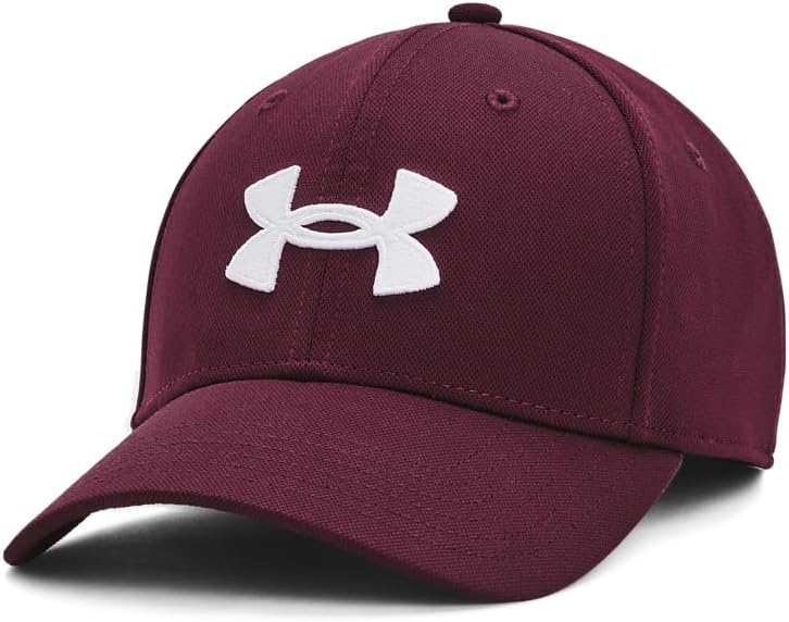 Under Armour Men's Blitzing Cap Stretch Fit - Medium - Large - (602) Dark Maroon / / White