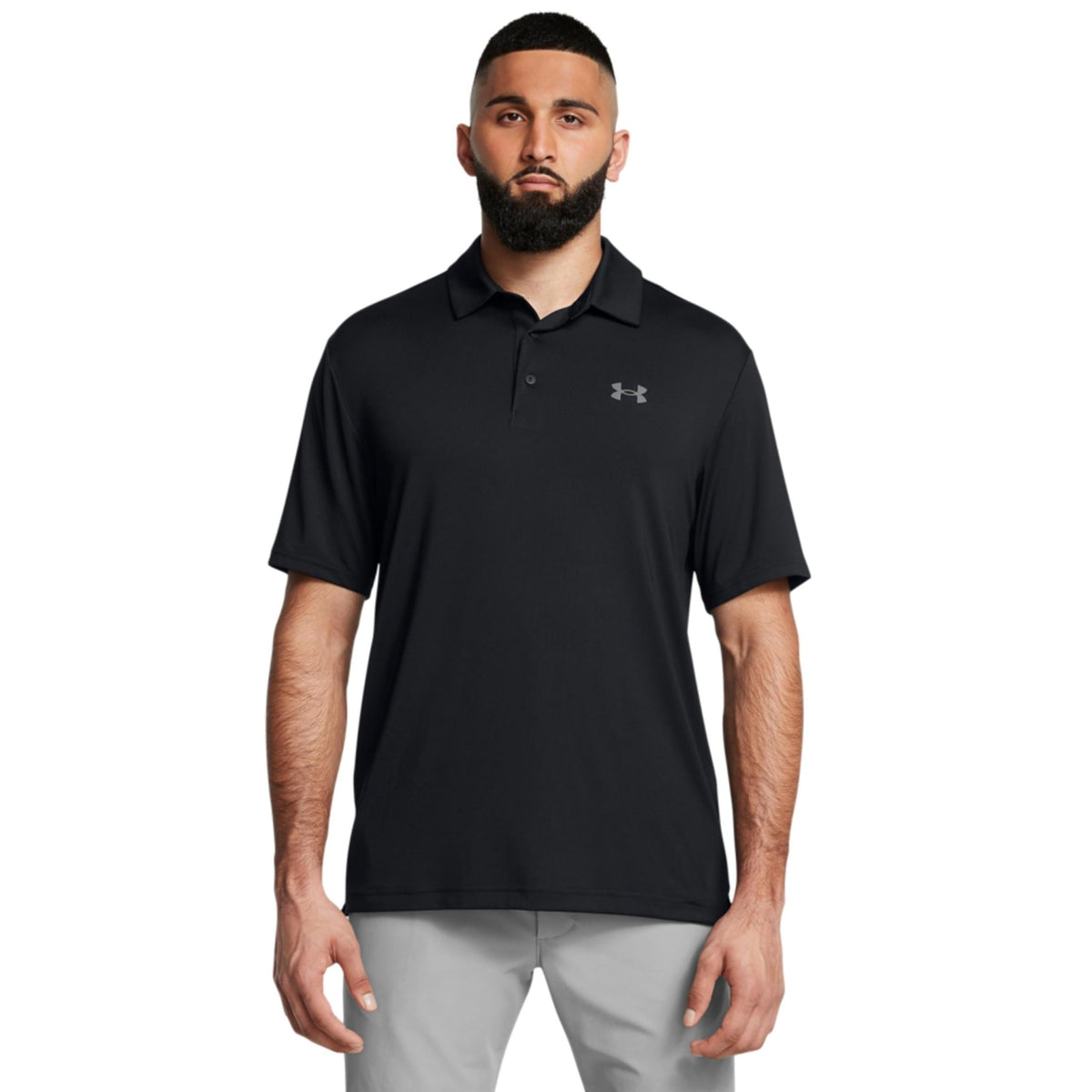 Under Armour Men's Playoff Polo 3.0 - (001) Black / Jet Gray / Black - XX - Large Tall