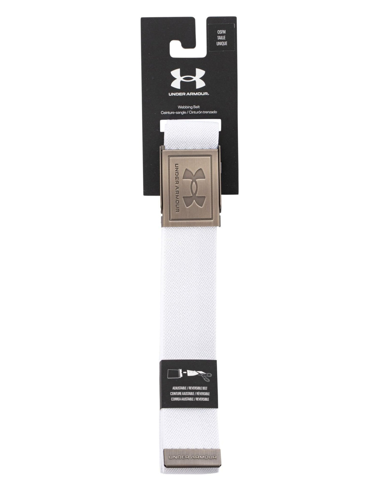 Under Armour Men's Stretch Webbing Belt - One Size Fits Most - (410) Midnight Navy / Khaki Base / Castlerock