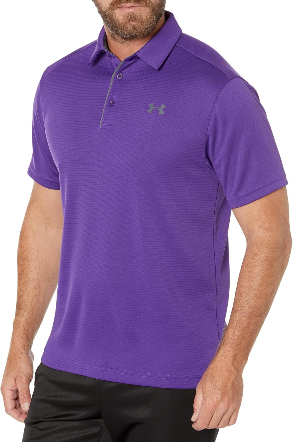 Under Armour Men's Tech Golf Polo - 3X - Large - (522) Galaxy Purple / / Pitch Gray