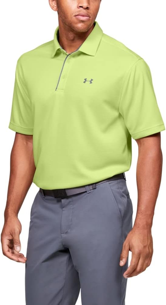 Under Armour Men's Tech Golf Polo - 3X - Large - Neo Yellow (730)/Pitch Gray