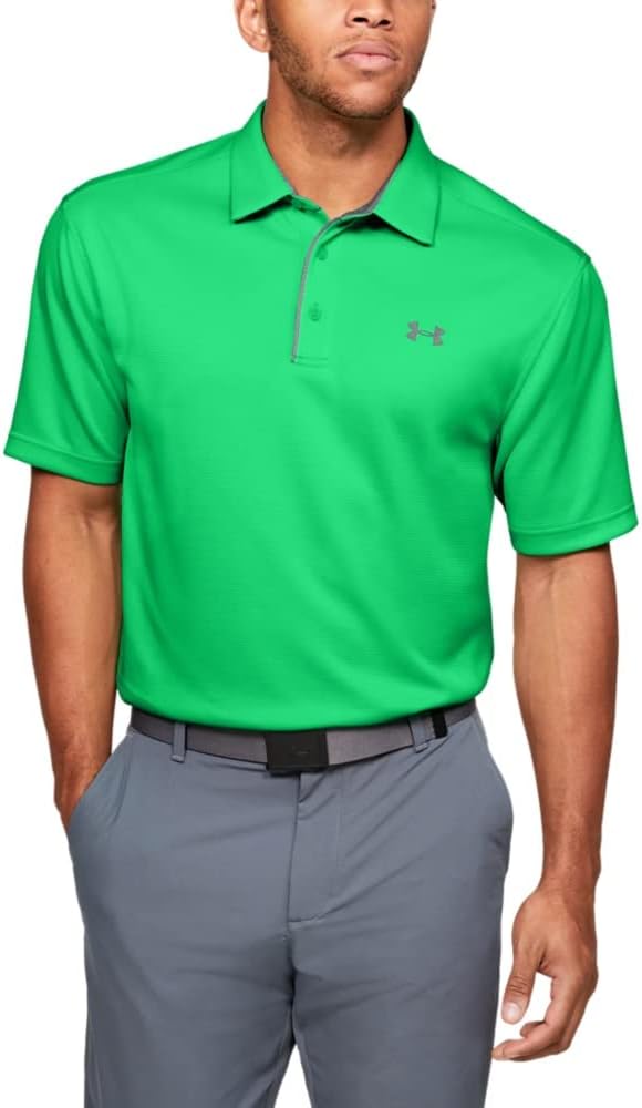 Under Armour Men's Tech Golf Polo - 4X - Large - Vapor Green (300)/Pitch Gray