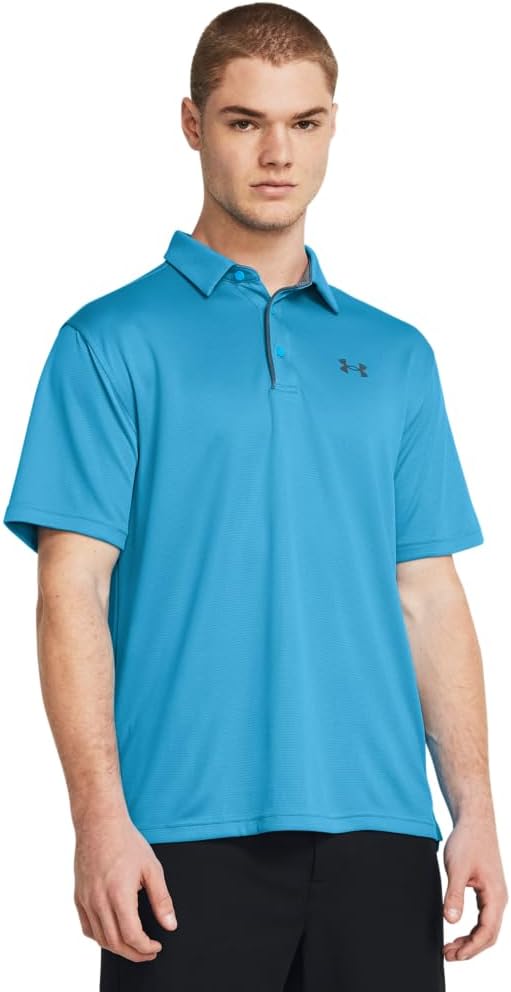 Under Armour Men's Tech Golf Polo - Large - (421) Capri / / Pitch Gray