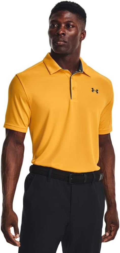 Under Armour Men's Tech Golf Polo - Large - (782) Rise / Pitch Gray / Pitch Gray