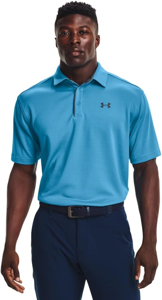 Under Armour Men's Tech Golf Polo - Large - Radar Blue (422)/Pitch Gray