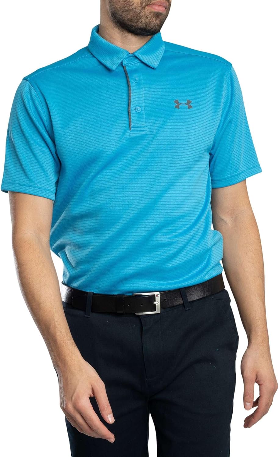 Under Armour Men's Tech Golf Polo - Medium Tall - (453) Ether Blue / / Pitch Gray