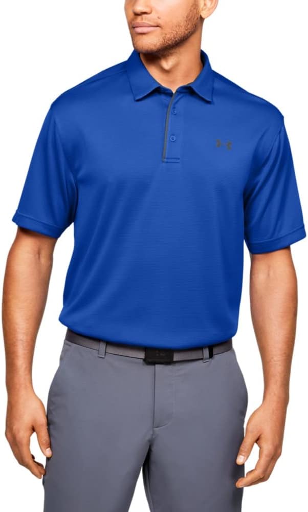 Under Armour Men's Tech Golf Polo - Medium - Versa Blue (486)/Pitch Gray