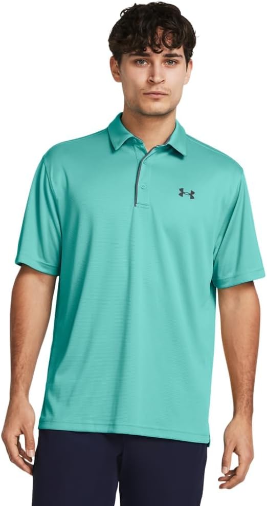 Under Armour Men's Tech Golf Polo - Small Tall - (957) Green Wave / / Pitch Gray
