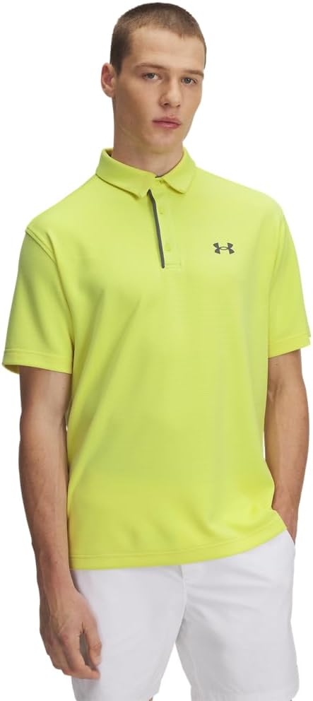Under Armour Men's Tech Golf Polo - Small - (803) Nova Orange / / Pitch Gray