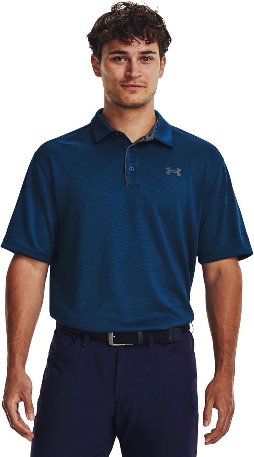 Under Armour Men's Tech Golf Polo - XX - Large Tall - (426) Varsity Blue / / Pitch Gray